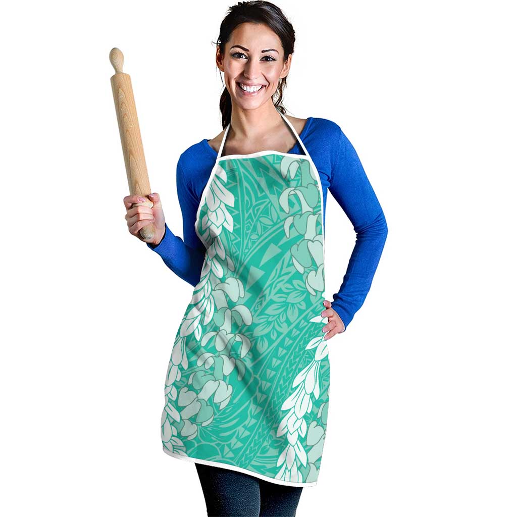 Puakenikeni and Maile Lei Apron Sage Green Double Strand Lei LT9 - Polynesian Pride