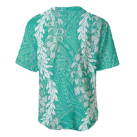 Puakenikeni and Maile Lei Baseball Jersey Sage Green Double Strand Lei