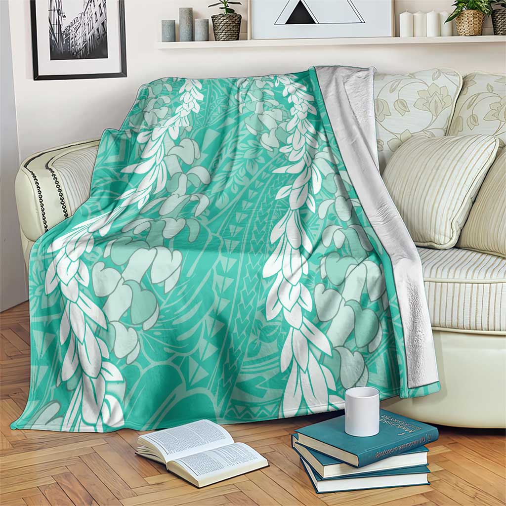 Puakenikeni and Maile Lei Blanket Sage Green Double Strand Lei LT9 Sage Green - Polynesian Pride