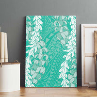Puakenikeni and Maile Lei Canvas Wall Art Sage Green Double Strand Lei LT9 - Polynesian Pride