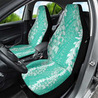 Puakenikeni and Maile Lei Car Seat Cover Sage Green Double Strand Lei