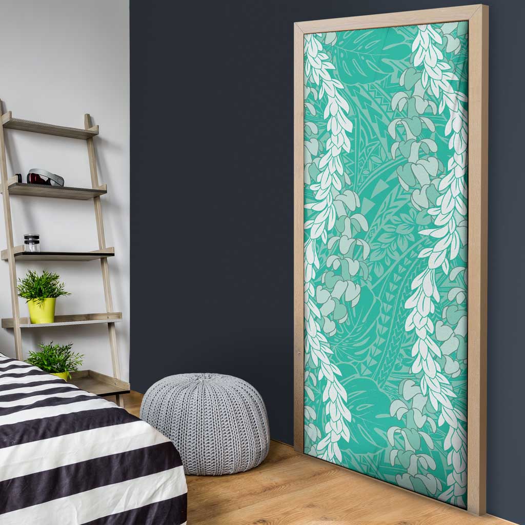 Puakenikeni and Maile Lei Door Cover Sage Green Double Strand Lei LT9 - Polynesian Pride