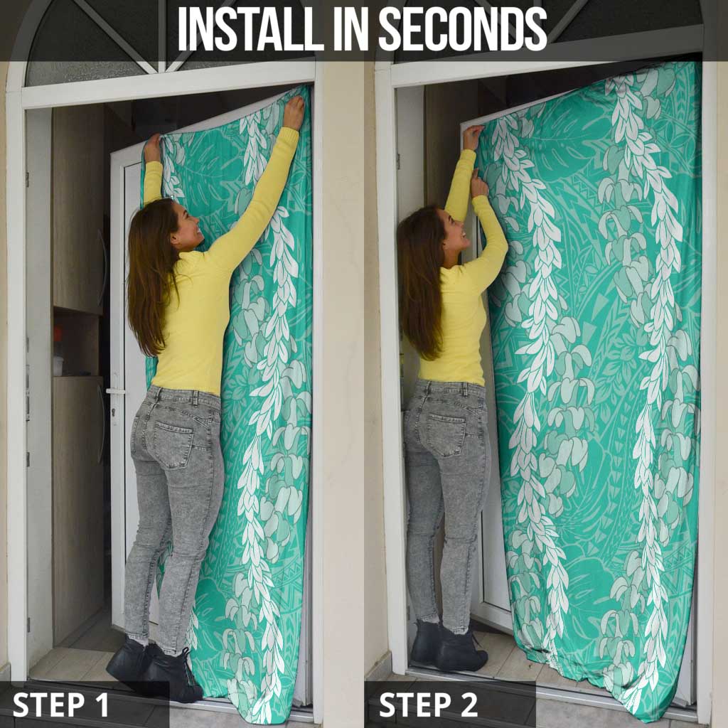 Puakenikeni and Maile Lei Door Cover Sage Green Double Strand Lei LT9 - Polynesian Pride