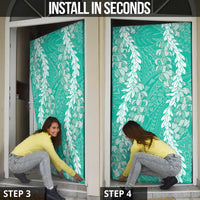 Puakenikeni and Maile Lei Door Cover Sage Green Double Strand Lei LT9 - Polynesian Pride