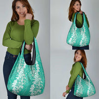 Puakenikeni and Maile Lei Grocery Bag Sage Green Double Strand Lei LT9 - Polynesian Pride