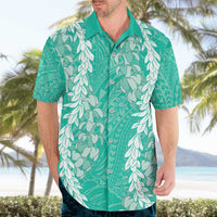 Puakenikeni and Maile Lei Hawaiian Shirt Sage Green Double Strand Lei LT9 - Polynesian Pride