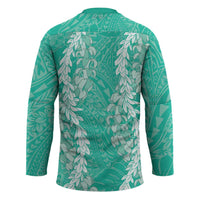 Puakenikeni and Maile Lei Hockey Jersey Sage Green Double Strand Lei LT9 - Polynesian Pride