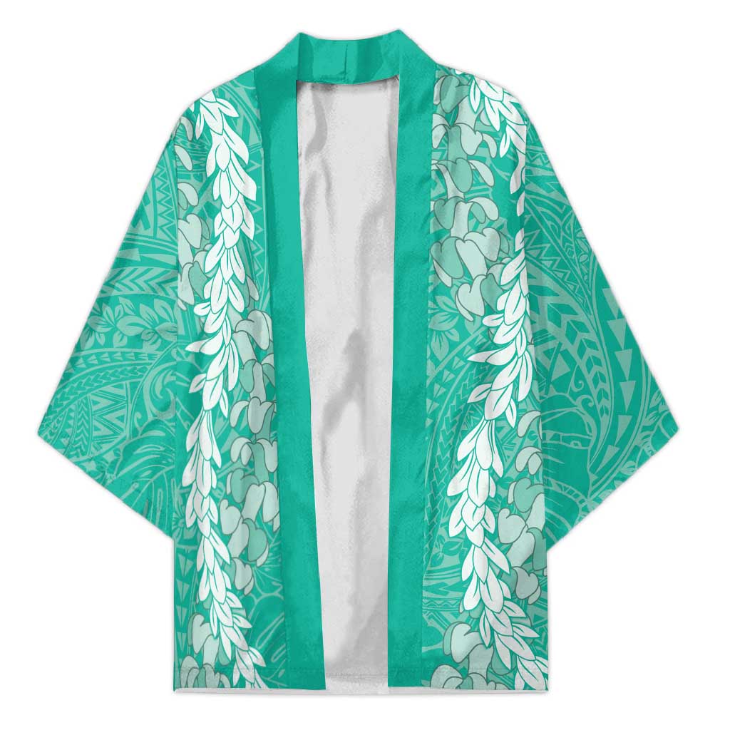 Puakenikeni and Maile Lei Kimono Sage Green Double Strand Lei LT9 Unisex Sage Green - Polynesian Pride