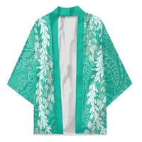 Puakenikeni and Maile Lei Kimono Sage Green Double Strand Lei LT9 Unisex Sage Green - Polynesian Pride