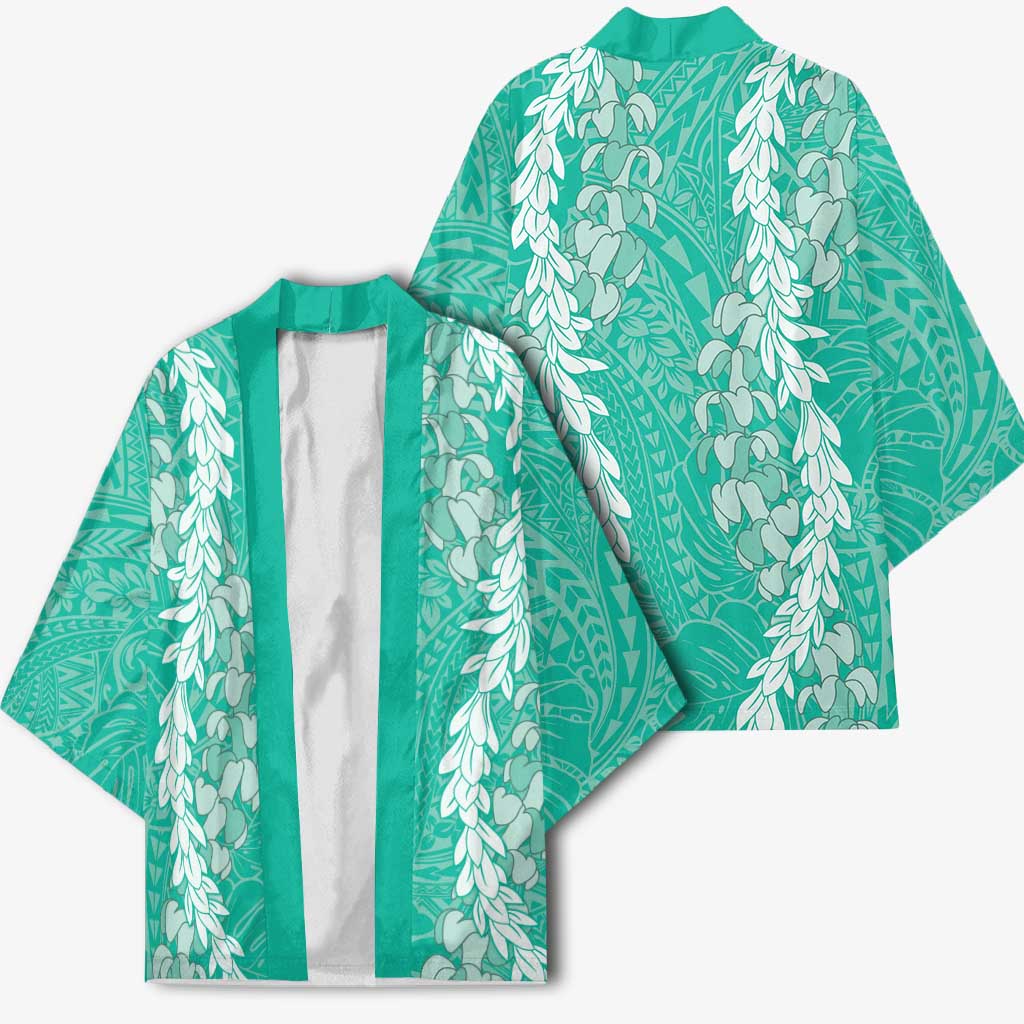 Puakenikeni and Maile Lei Kimono Sage Green Double Strand Lei LT9 - Polynesian Pride