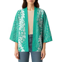 Puakenikeni and Maile Lei Kimono Sage Green Double Strand Lei LT9 - Polynesian Pride