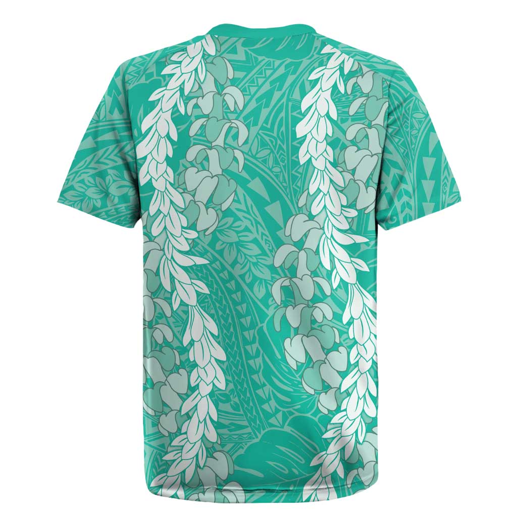 Puakenikeni and Maile Lei Rugby Jersey Sage Green Double Strand Lei