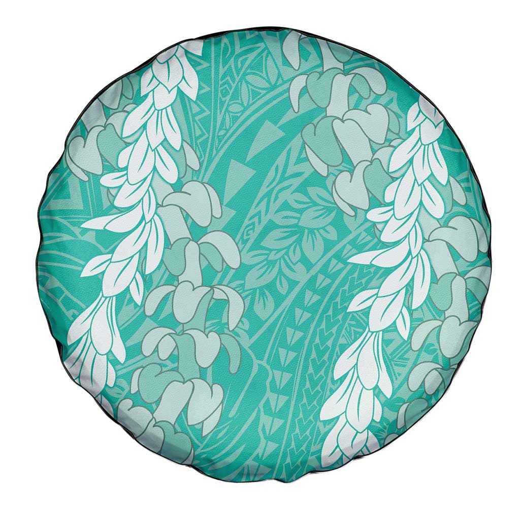 Puakenikeni and Maile Lei Spare Tire Cover Sage Green Double Strand Lei