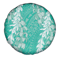 Puakenikeni and Maile Lei Spare Tire Cover Sage Green Double Strand Lei