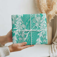 Puakenikeni and Maile Lei Wrapping Paper Sage Green Double Strand Lei LT9 - Polynesian Pride