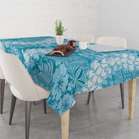 Blue Puakenikeni and Maile Lei Tablecloth Hawaiian Style Tribal Tapa Double Strand Lei LT9 - Polynesian Pride