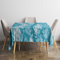 Blue Puakenikeni and Maile Lei Tablecloth Hawaiian Style Tribal Tapa Double Strand Lei LT9 - Polynesian Pride