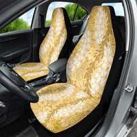 Gold Puakenikeni and Maile Lei Car Seat Cover Hawaiian Style Tribal Tapa Double Strand Lei