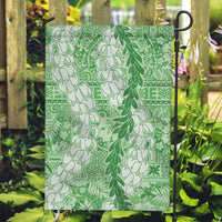 Green Puakenikeni and Maile Lei Garden Flag Hawaiian Style Tribal Tapa Double Strand Lei