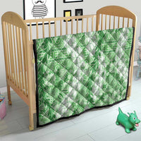 Green Puakenikeni and Maile Lei Quilt Hawaiian Style Tribal Tapa Double Strand Lei