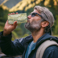 Vintage Puakenikeni and Maile Lei 4 in 1 Can Cooler Tumbler Hawaiian Style Tribal Tapa Double Strand Lei