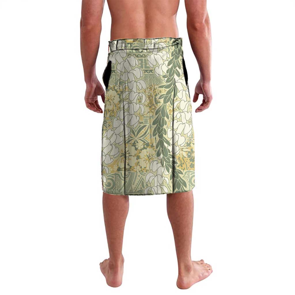 Vintage Puakenikeni and Maile Lei Lavalava Hawaiian Style Tribal Tapa Double Strand Lei