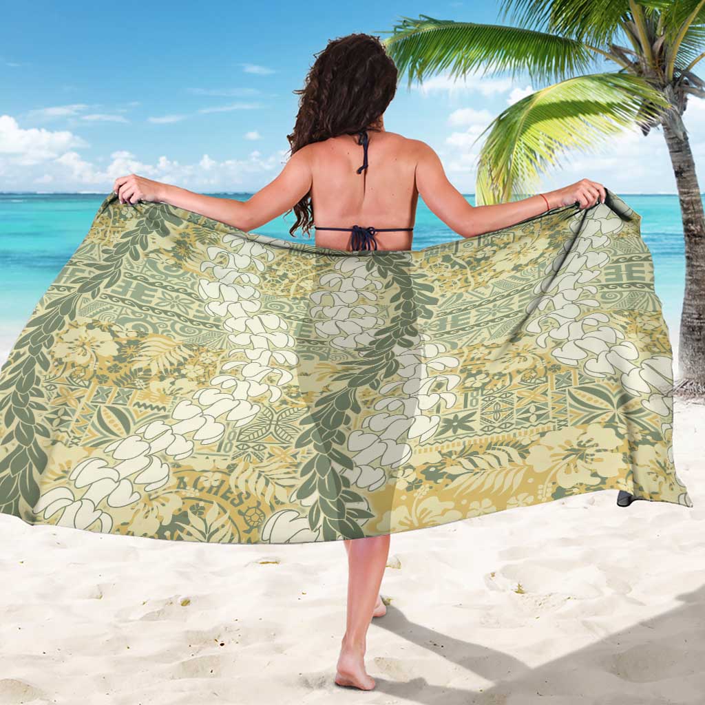 Vintage Puakenikeni and Maile Lei Sarong Hawaiian Style Tribal Tapa Double Strand Lei