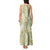 Vintage Puakenikeni and Maile Lei Tank Maxi Dress Hawaiian Style Tribal Tapa Double Strand Lei