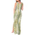 Vintage Puakenikeni and Maile Lei Tank Maxi Dress Hawaiian Style Tribal Tapa Double Strand Lei