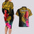 Personalised Papua New Guinea Rugby Couples Matching Long Sleeve Bodycon Dress and Hawaiian Shirt PNG Kumuls Champions Pacific Bowl LT9 - Polynesian Pride