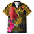 Personalised Papua New Guinea Rugby Family Matching Long Sleeve Bodycon Dress and Hawaiian Shirt PNG Kumuls Champions Pacific Bowl LT9 Dad's Shirt - Short Sleeve Gold - Polynesian Pride