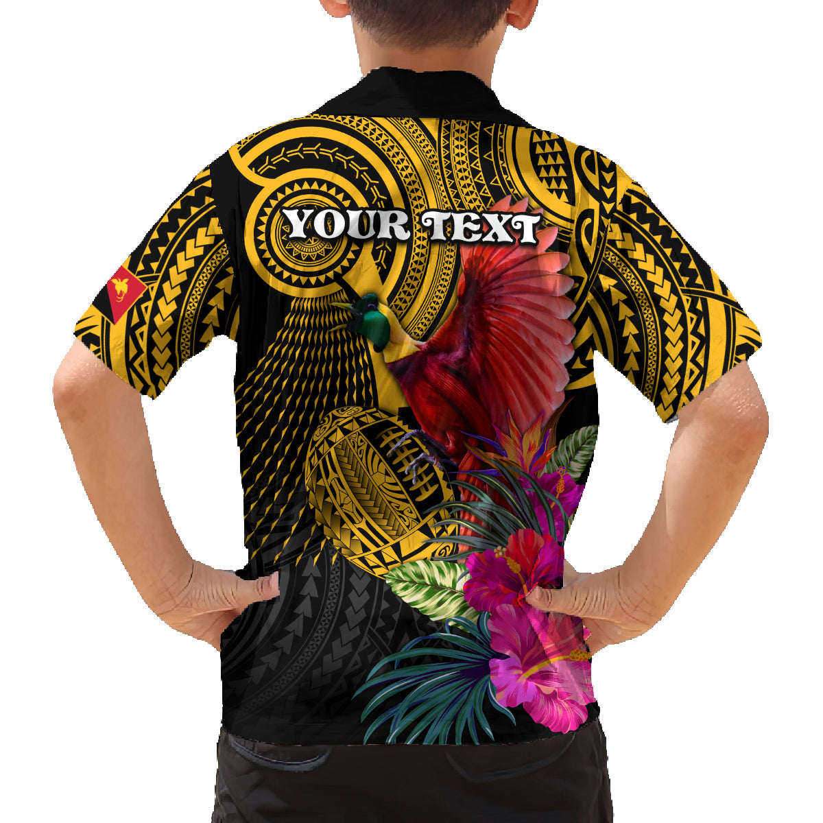 Personalised Papua New Guinea Rugby Family Matching Puletasi Dress and Hawaiian Shirt PNG Kumuls Champions Pacific Bowl LT9 - Polynesian Pride