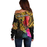 Personalised Papua New Guinea Rugby Off Shoulder Sweater PNG Kumuls Champions Pacific Bowl LT9 - Polynesian Pride