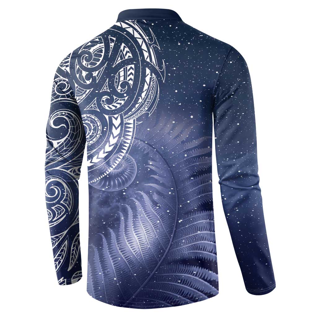New Zealand Galaxy Fern Button Sweatshirt LT9 - Polynesian Pride