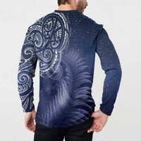 New Zealand Galaxy Fern Button Sweatshirt LT9 - Polynesian Pride