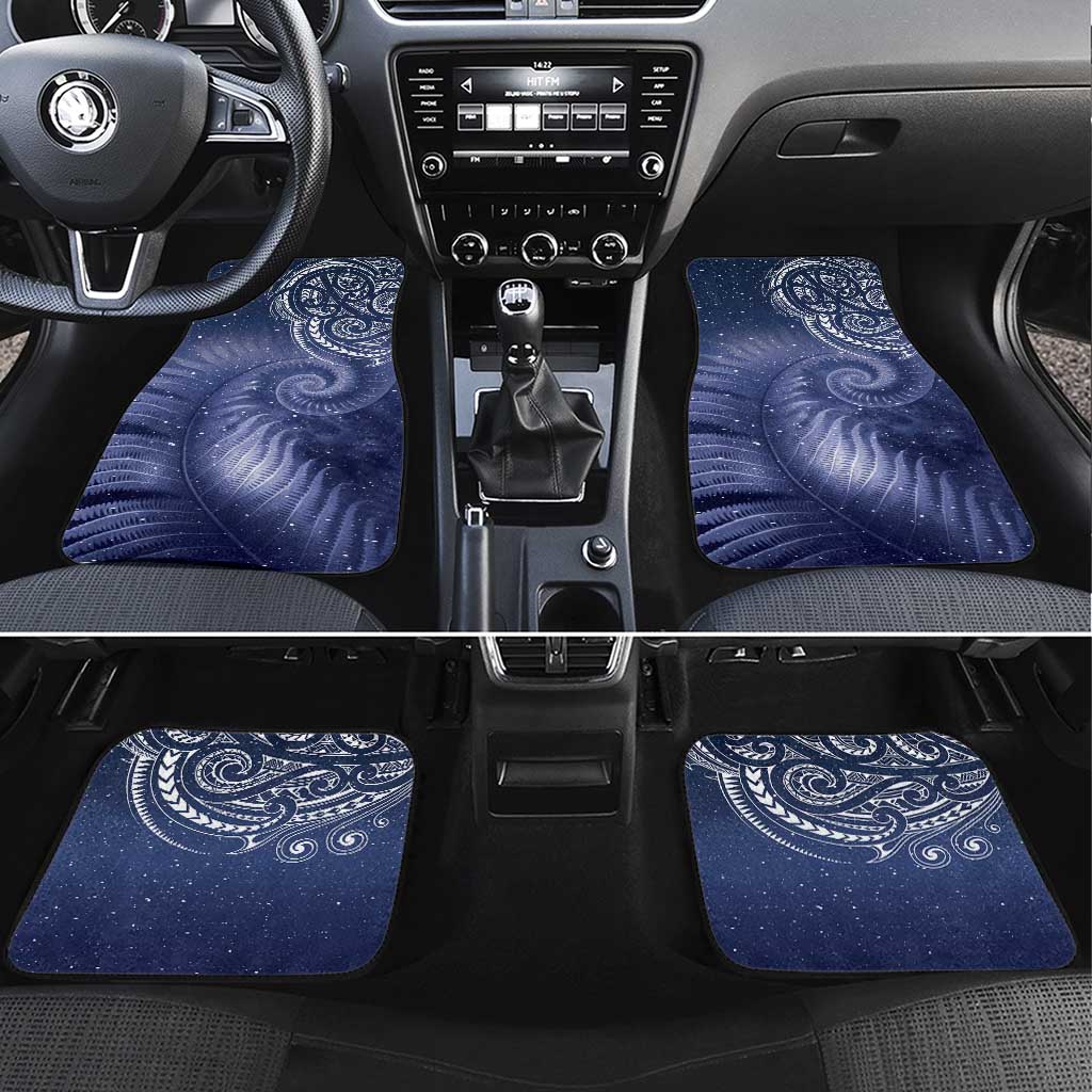 New Zealand Galaxy Fern Car Mats LT9 Set 4pcs Galaxy - Polynesian Pride