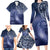 New Zealand Galaxy Fern Family Matching Long Sleeve Bodycon Dress and Hawaiian Shirt