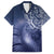 New Zealand Galaxy Fern Family Matching Off The Shoulder Long Sleeve Dress and Hawaiian Shirt