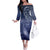 New Zealand Galaxy Fern Family Matching Off The Shoulder Long Sleeve Dress and Hawaiian Shirt