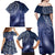 New Zealand Galaxy Fern Family Matching Off Shoulder Maxi Dress and Hawaiian Shirt