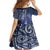 New Zealand Galaxy Fern Family Matching Off Shoulder Short Dress and Hawaiian Shirt