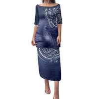 New Zealand Galaxy Fern Family Matching Puletasi and Hawaiian Shirt