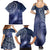 New Zealand Galaxy Fern Family Matching Summer Maxi Dress and Hawaiian Shirt