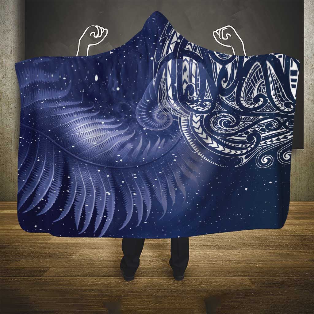 New Zealand Galaxy Fern Hooded Blanket LT9 - Polynesian Pride