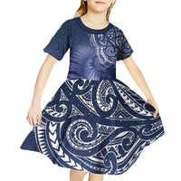 New Zealand Galaxy Fern Kid Short Sleeve Dress