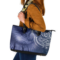 New Zealand Galaxy Fern Leather Tote Bag LT9 Galaxy - Polynesian Pride