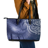 New Zealand Galaxy Fern Leather Tote Bag LT9 - Polynesian Pride
