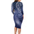 New Zealand Galaxy Fern Long Sleeve Bodycon Dress