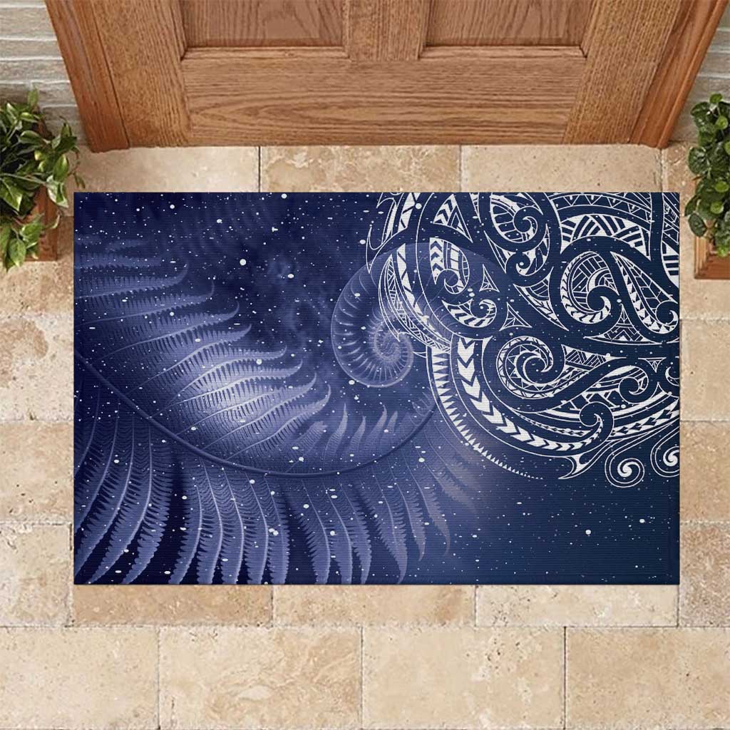New Zealand Galaxy Fern Rubber Doormat LT9 Galaxy - Polynesian Pride