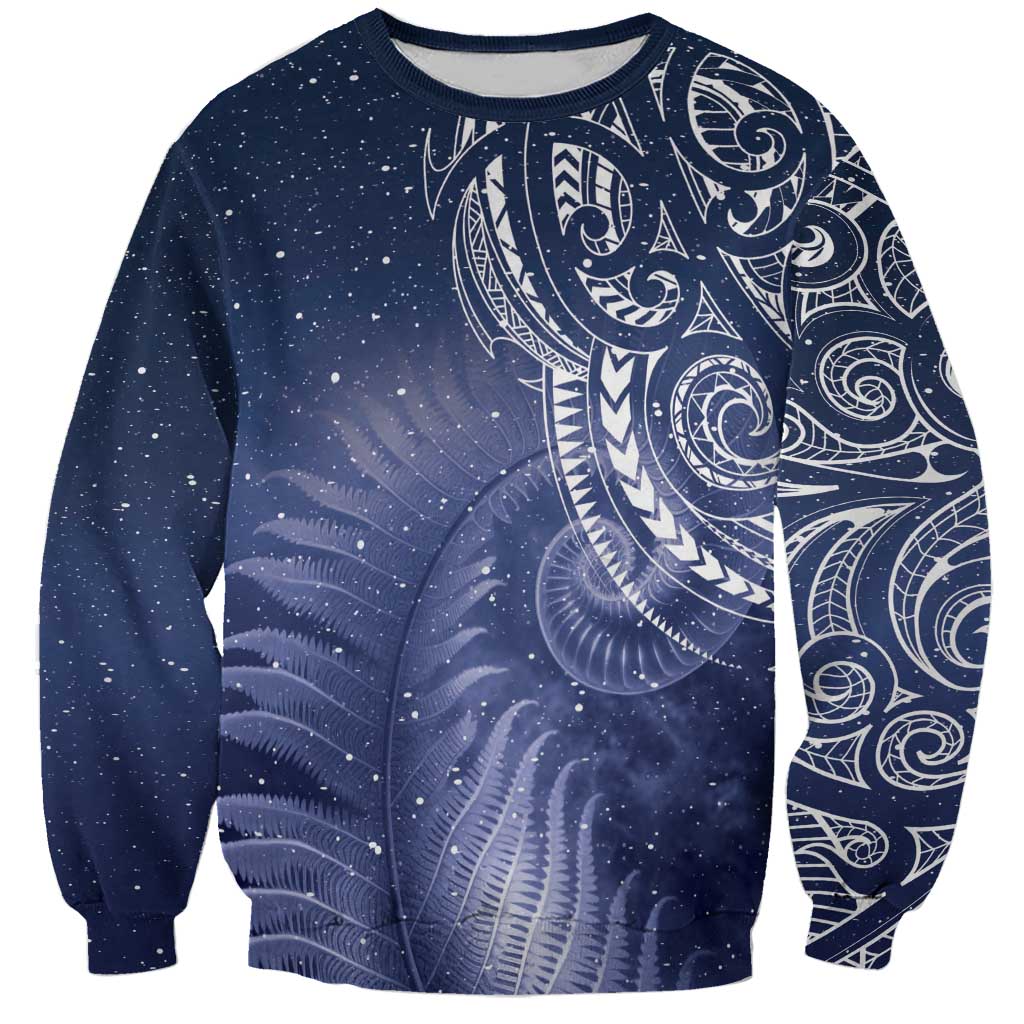 New Zealand Galaxy Fern Sweatshirt LT9 Unisex Galaxy - Polynesian Pride